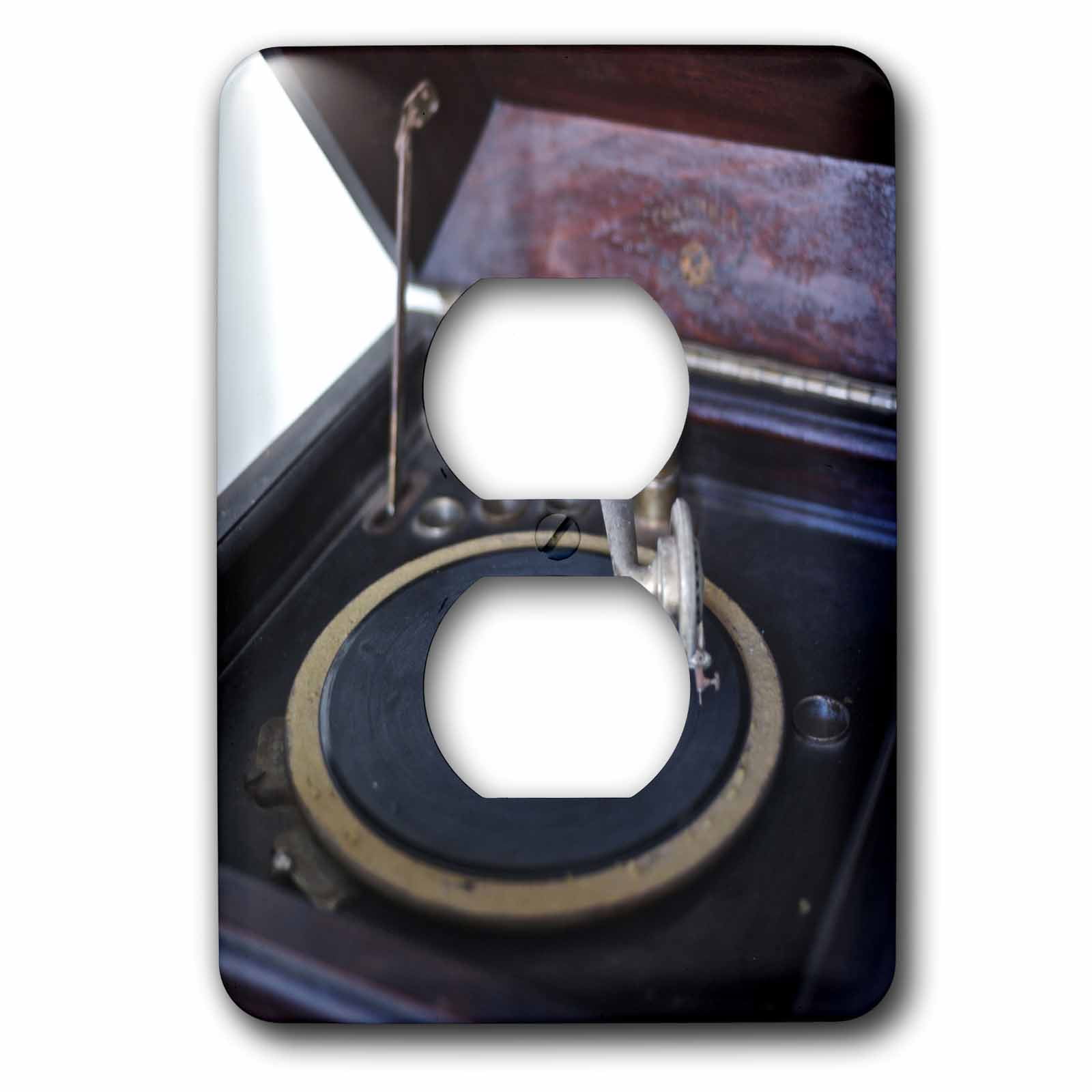 3dRose, Vintage record player, 2 plug outlet cover