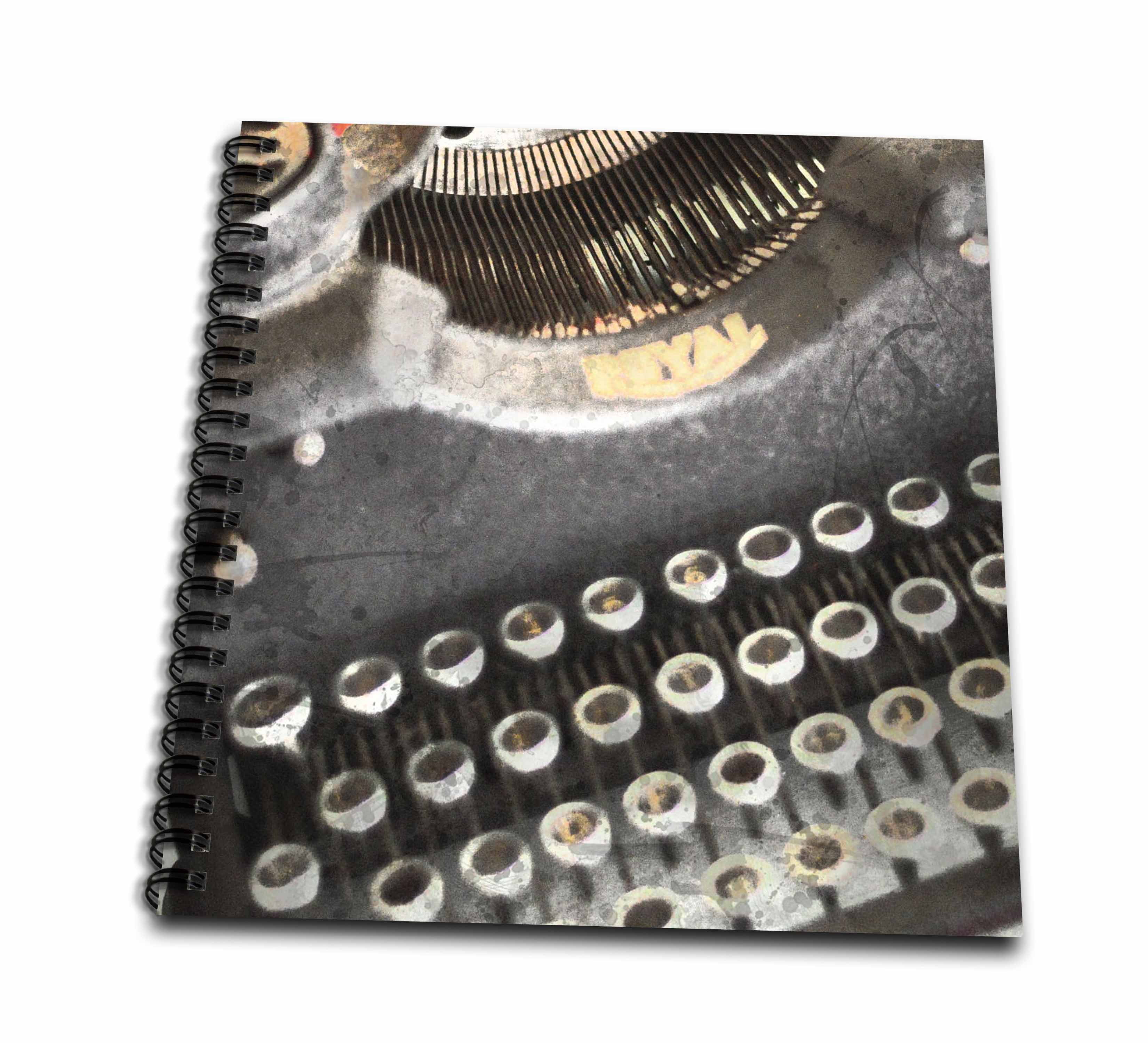 3dRose, Vintage typewriter keys, Memory Book 12 x 12 inch