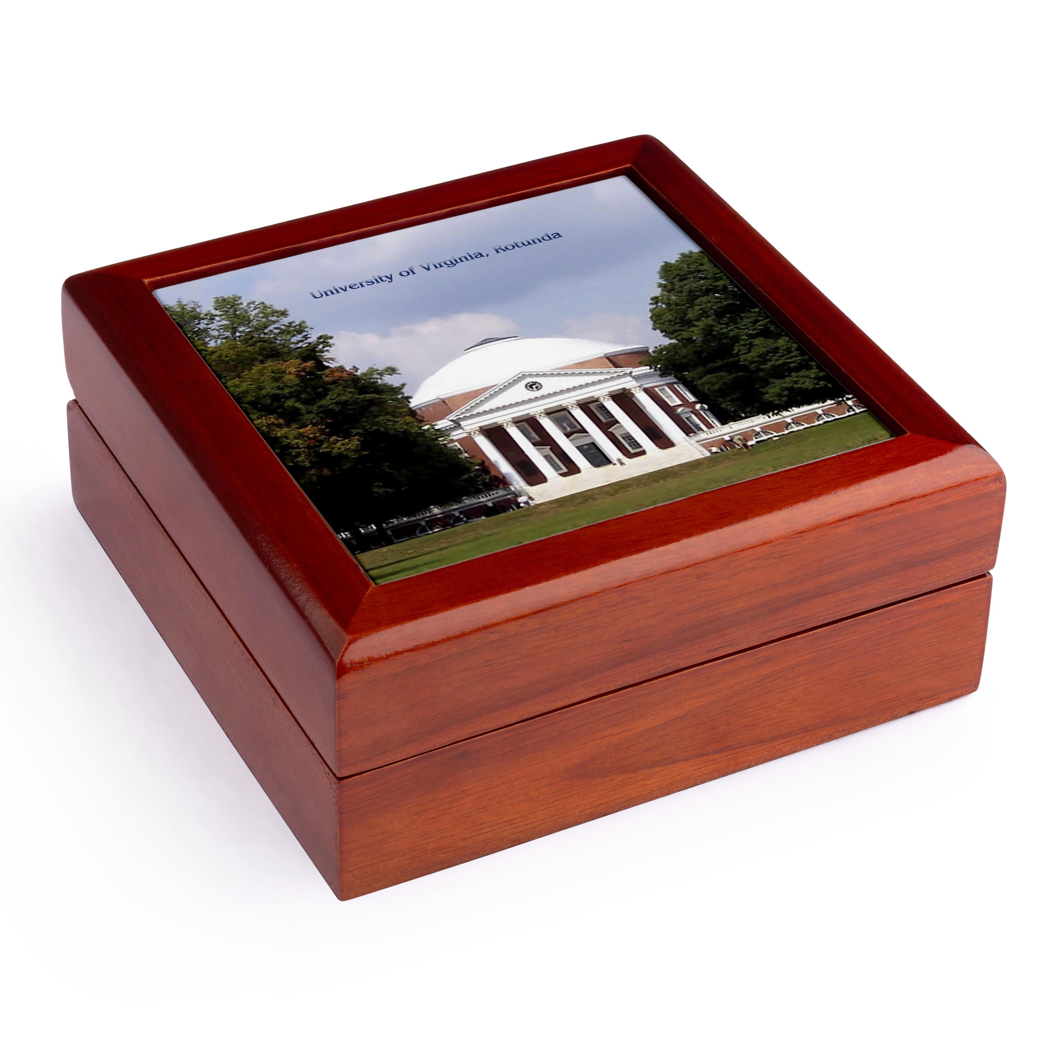 3dRose, Virginia, Rotunda, Jewelry Box 5.5x5.5 inch with 4 inch tile