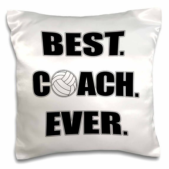 3drose, Volleyball - Best. Coach. Ever., 16x16 inch Pillow Case