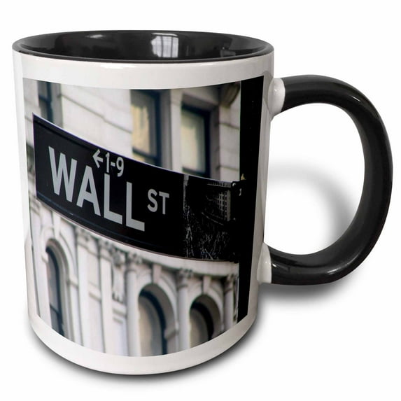 3drose, Wall Street, 15oz Two-tone Black Mug