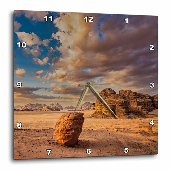 3drose, Wadi Rum Sunrise, Jordan, 10x10 Wall Clock