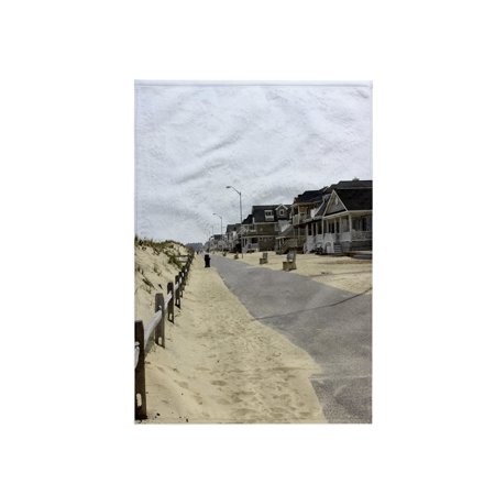 3dRose, Walking along the warm boardwalks of the Jersey shore, 15x22 Hand Towel