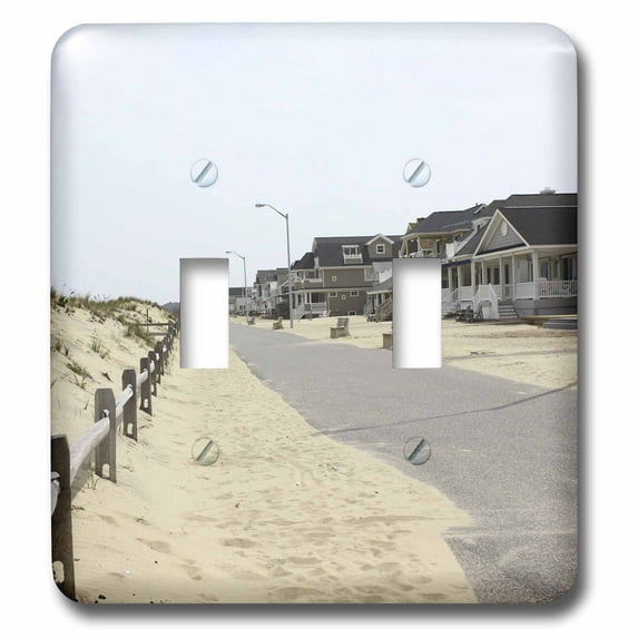 3dRose, Walking along the warm boardwalks of the Jersey shore, double toggle switch