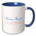 thumbnail image 1 of 3drose, Walnut Creek, California, Red, Blue Text. Patriotic Home Town Design, 15oz Two-tone Blue Mug, 1 of 6