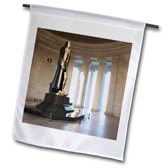 3dRose, Washington D.C. Thomas Jefferson Memorial - US09 BJA0058 - Jaynes Gallery, 12 x 18 inch Garden Flag