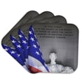 thumbnail image 1 of 3dRose, Washington DC. Lincoln Memorial and American flag - US09 BJA0076 - Jaynes Gallery, set of 4 Coasters - Soft, 1 of 7