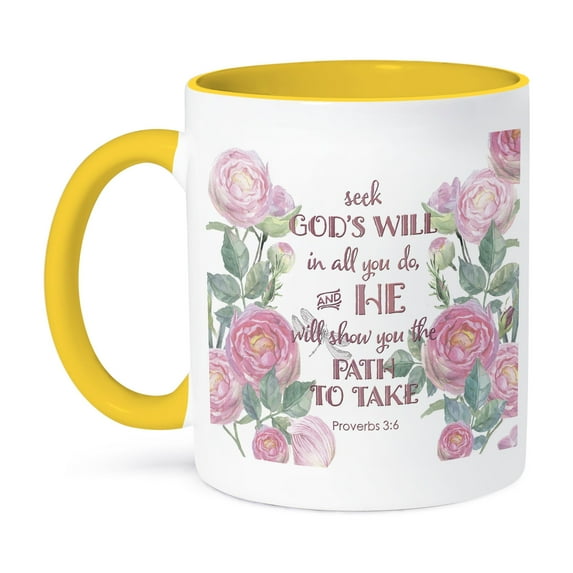 3dRose, Watercolor Pink Roses and Bible Typography - Seek Gods Will in ...
