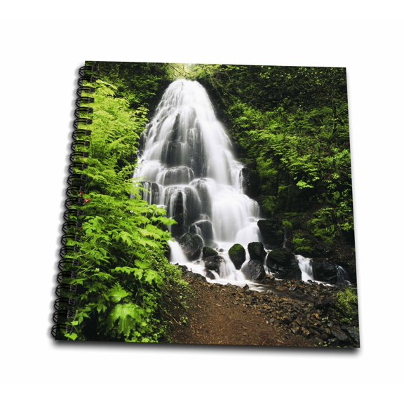 3dRose, Waterfalls, Columbia River Gorge, Oregon, USA - US38 SWE0041 - Stuart Westmorland, Drawing Book 8 x 8 inch