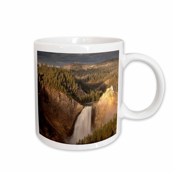3drose, Waterfalls, Yellowstone, Grand Canyon, Wyoming, Usa - Us51 Hga0066 - Howie Garber, 11oz Mug
