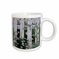 thumbnail image 1 of 3drose, Weathered White Picket Garden Fence with Daisies and Vines, 11oz Mug, 1 of 6