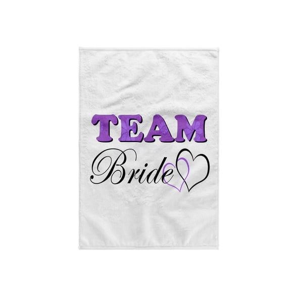 3dRose, Wedding Party - Team Bride - Purple, 15x22 Hand Towel