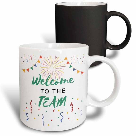 3drose, Welcome to the Team Office Work Mate Job Gift for New Employees Staff, 11oz Magic Transforming Mug