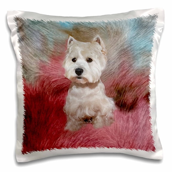 3dRose, Westie, 16x16 inch Pillow Case