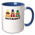 thumbnail image 1 of 3drose, What Cracking Funny Trio of Nutcrackers Christmas, 11oz Two-tone Blue Mug, 1 of 6