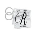 thumbnail image 1 of 3dRose, White Marble Monogram R - Ryan, set of 2 Key Chains, 1 of 7