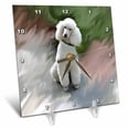 thumbnail image 1 of 3dRose, White Poodle, 6x6 Desk Clock, 1 of 1