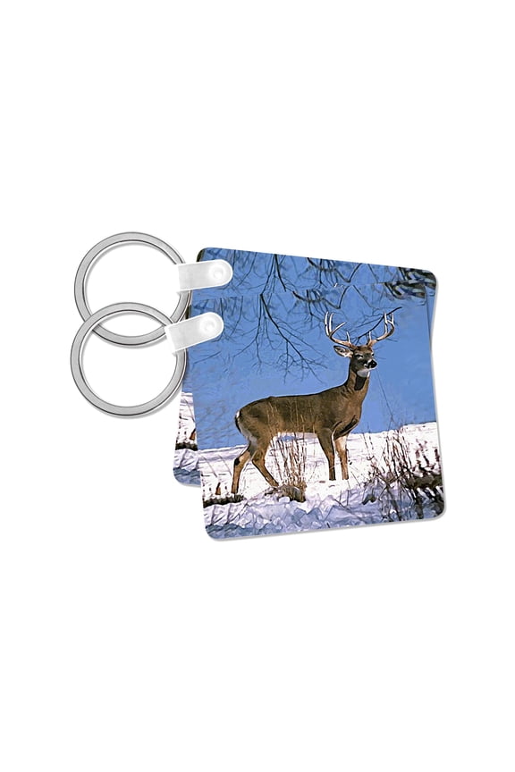 , White Tailed Deer, set of 2 Key Chains
