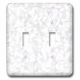 thumbnail image 1 of 3dRose, White irregular triangle mosaic design, double toggle switch, 1 of 1