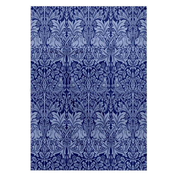 3dRose, William Morris Brer Rabbit Chintz Pattern in Two Tone Blue, 22x30 Bath Hand Pool Towel