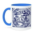 thumbnail image 1 of 3dRose, Willow Pattern Detail in Blue and White, 11oz Two-Tone Blue Mug, 1 of 3