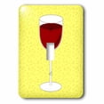 thumbnail image 1 of 3dRose, Wine Lover Gift - Red Wine on Yellow, single toggle switch, 1 of 1
