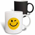 thumbnail image 1 of 3drose, Winking Smiling Face - Yellow Happy - Flirty - Cheeky - Cute Fun Cartoon, 11oz Magic Transforming Mug, 1 of 7