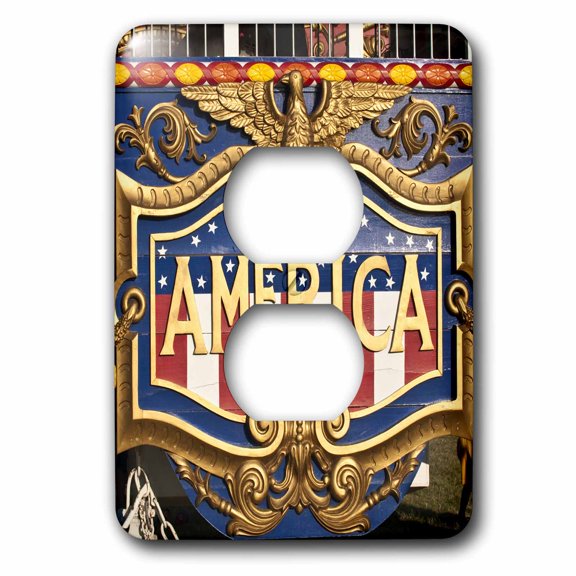 3dRose, Wisconsin, Circus wagons at Great CIrcus Parade - US50 MDE0034 - Michael DeFreitas, 2 plug outlet cover
