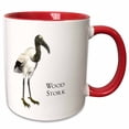 thumbnail image 1 of 3drose, Wood Stork, 11oz Two-tone Red Mug, 1 of 6