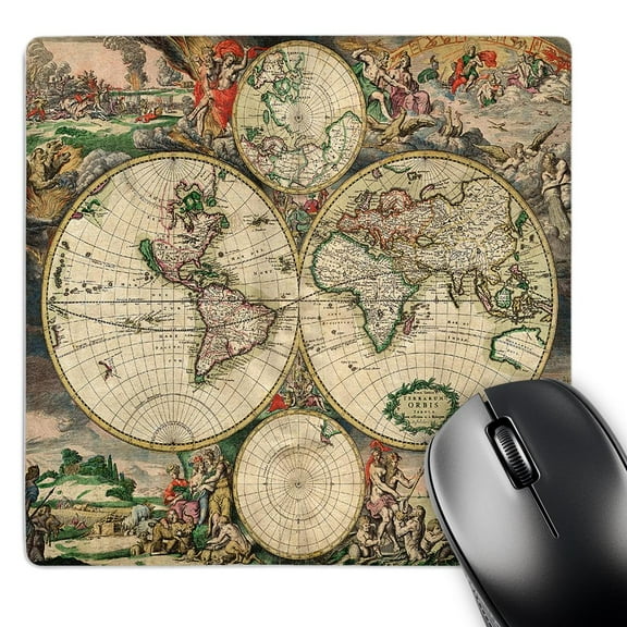 3dRose, World Map 1689, MousePad