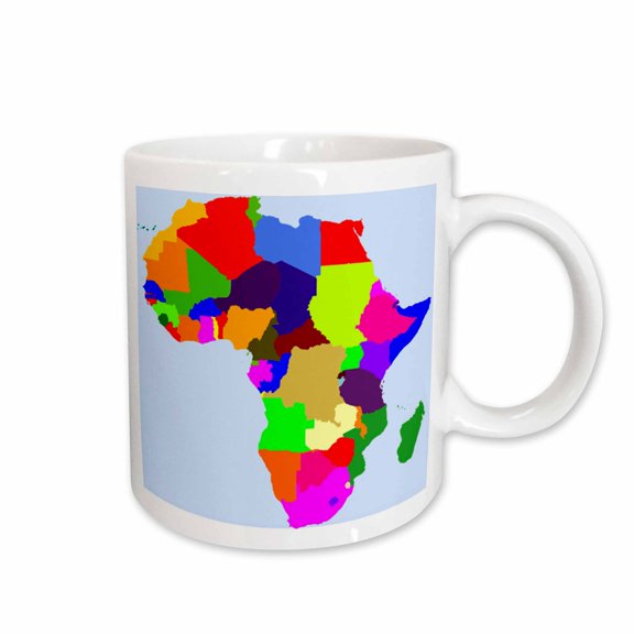 3drose, World Map in Vivid Color, 15oz Mug