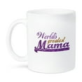 thumbnail image 1 of 3dRose, Worlds Greatest Mama - purple and gold text - Gifts for best moms - good for Mothers day - Ma, 11oz Mug, 1 of 3
