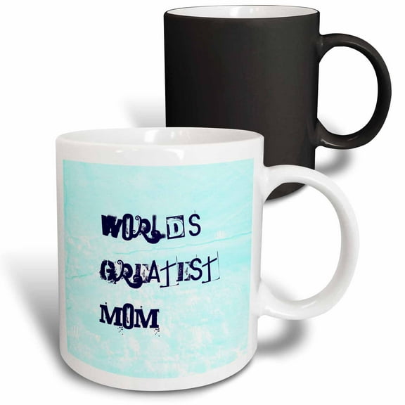3drose, Worlds Greatest Mom Words Mothers Day, 11oz Magic Transforming Mug