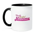 thumbnail image 1 of 3dRose, Worlds Greatest Mommy - hot pink and gold text - Best great mom - good for Mothers day appreciation, 11oz Two-Tone Black Mug, 1 of 7