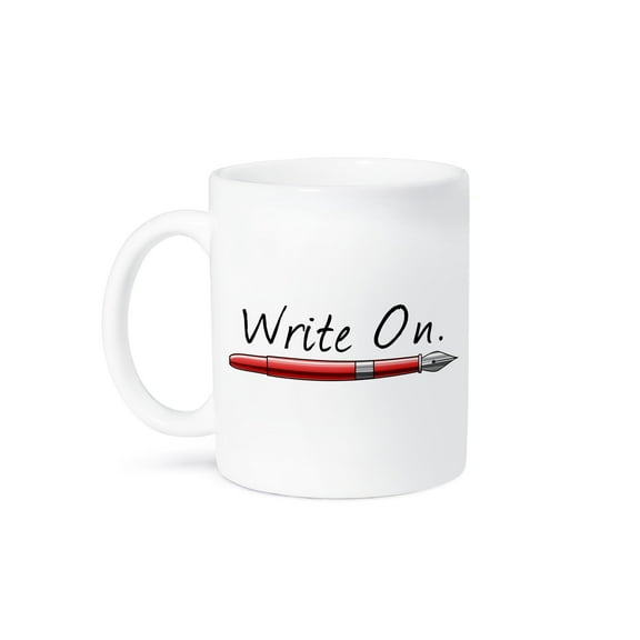 3dRose, Write On with writing ink pen for authors and writers., 11oz Mug