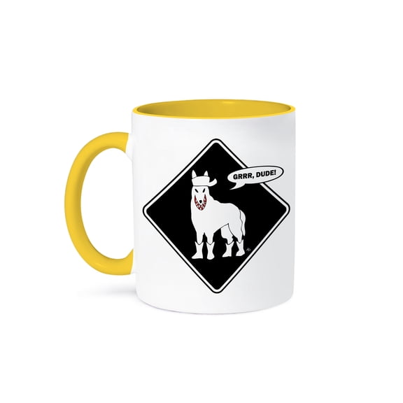 3dRose, YOURE TOAST DUDE black diamond 2, 15oz Two-Tone Yellow Mug