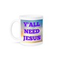 thumbnail image 1 of 3dRose, Yall Need Jesus Purples Letters On A Sky Background, 15oz Mug, 1 of 1