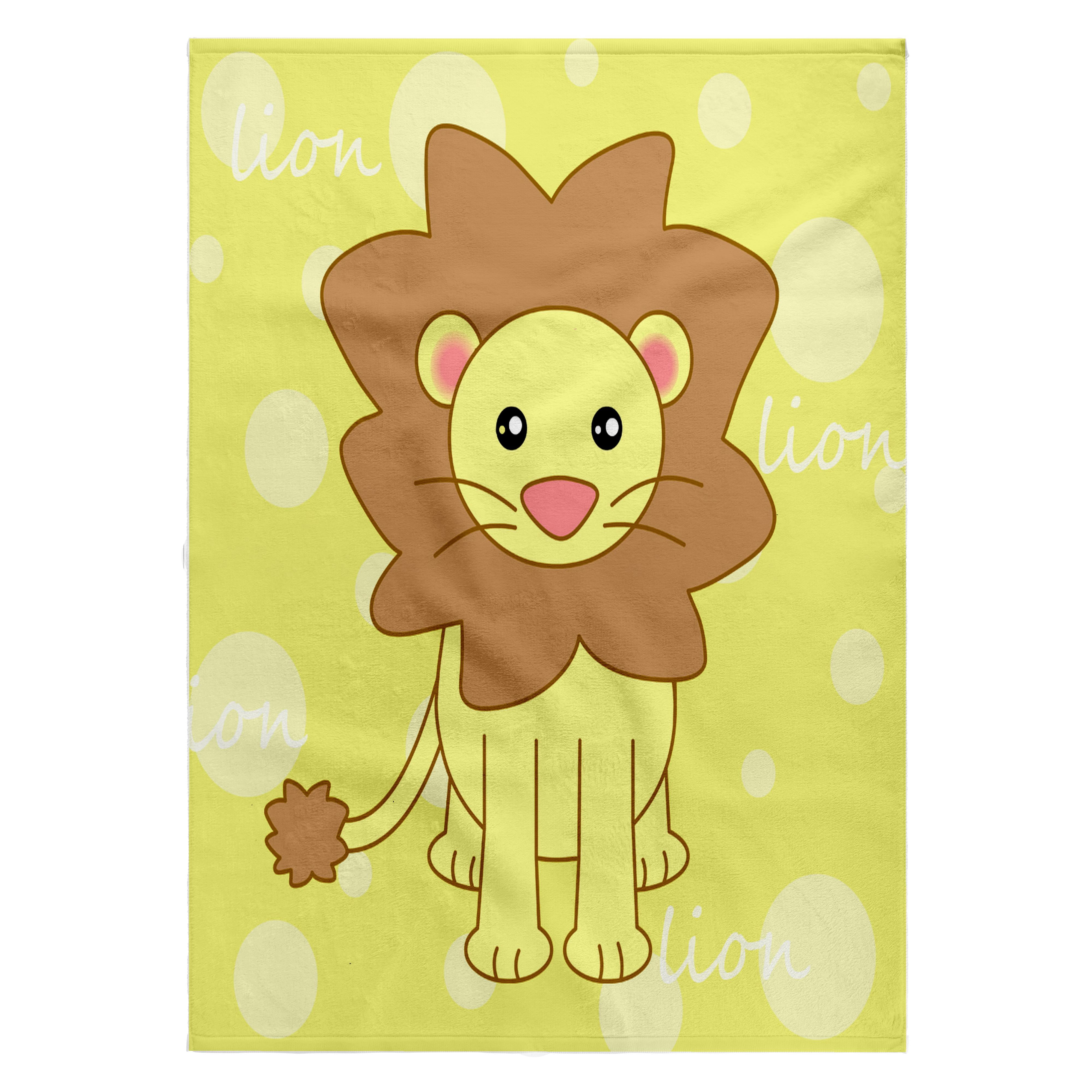 3dRose, Yellow Baby Lion, 22x30 Bath Hand Pool Towel