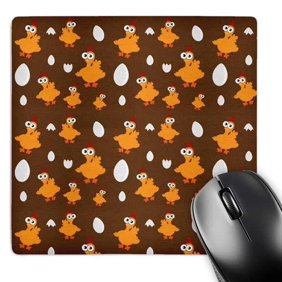 3dRose, Yellow Chickens and White Egg Pattern, MousePad