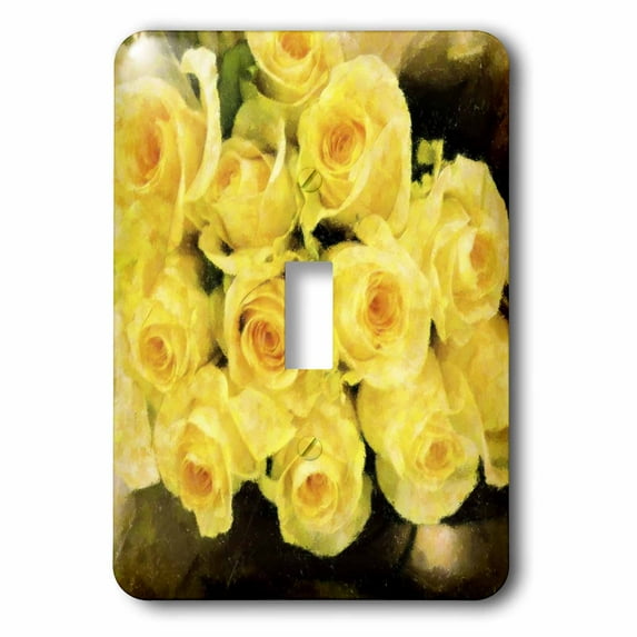 3dRose, Yellow Roses Impression, single toggle switch