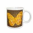thumbnail image 1 of 3drose, Yellow and Orange Giraffe Print Butterfly - Nature Art, 11oz Mug, 1 of 6