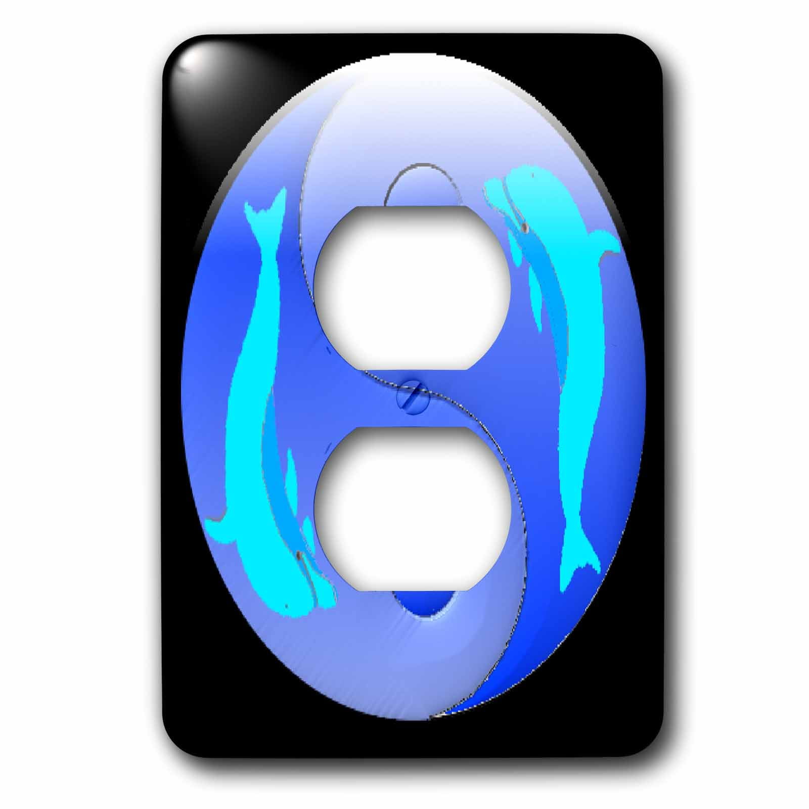 3dRose, Ying Yang Dolphin Symbol, 2 plug outlet cover