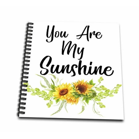 3dRose You Are My Sunshine With Yellow Sunflowers - Mini Notepad, 4 by 4-inch