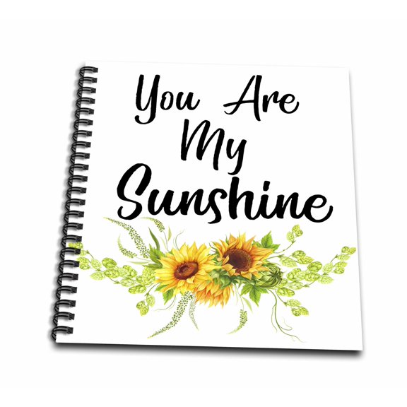 3dRose, You Are My Sunshine With Yellow Sunflowers, Mini Notepad 4 x 4 inch
