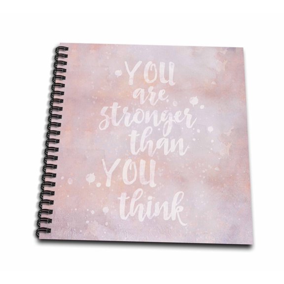 3dRose, You Are Stronger Than You Think Watercolor Quote, Mini Notepad 4 x 4 inch