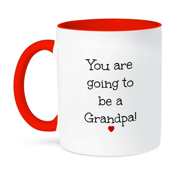 3dRose, You are going to be a Grandpa, 11oz Two-Tone Red Mug