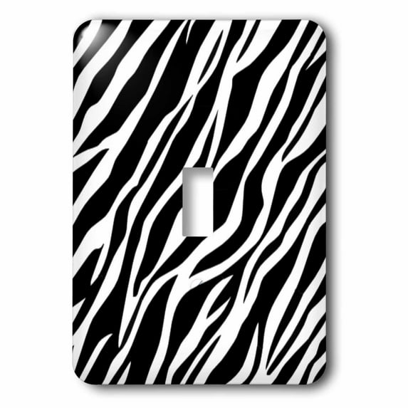 3dRose, Zebra Art - Black and White Zebra Print - Animal Prints, single toggle switch