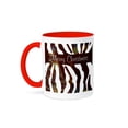 thumbnail image 1 of Zebra Print Merry Christmas With Tree, 11oz Two-Tone Red Mug, 1 of 7