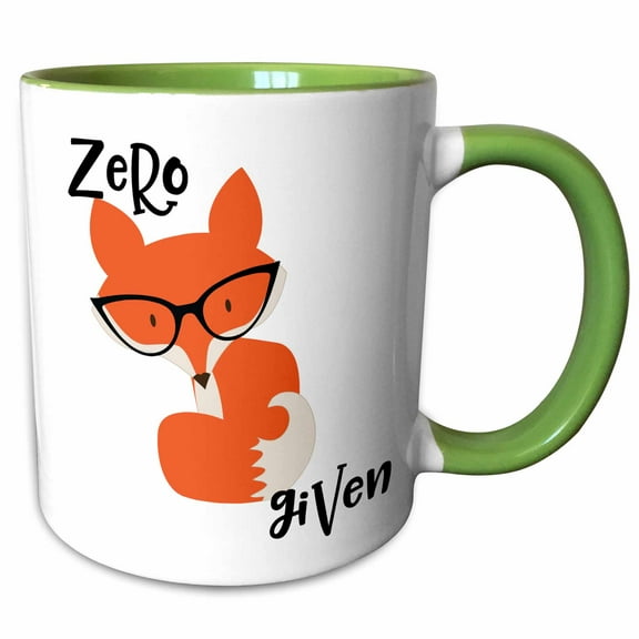 3drose, Zero Fox Given, 15oz Two-tone Green Mug