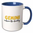 thumbnail image 1 of 3drose, Zodiac Sign - Gemini- Embrace the Duality Text, 15oz Two-tone Blue Mug, 1 of 6